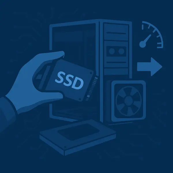 Installation de SSD (pièce non incluse)