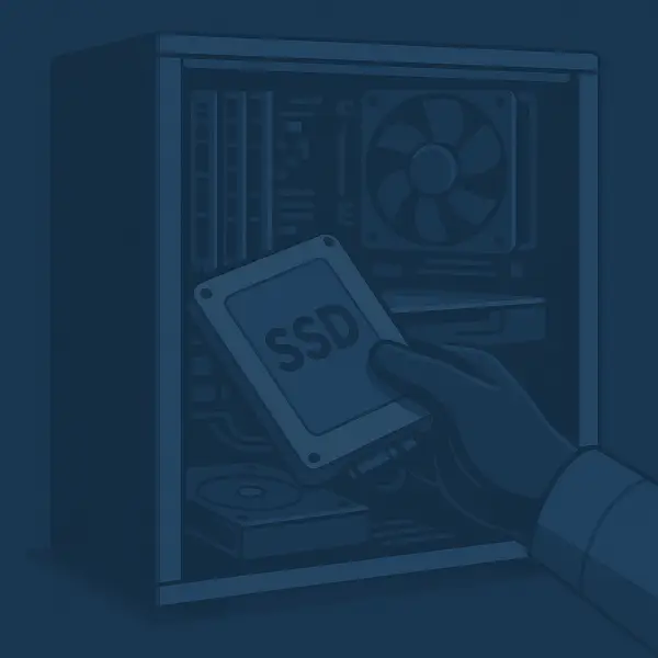 Remplacement disque/SSD (pièce non incluse)