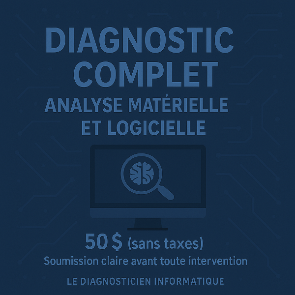 Diagnostique comlet đ§ Diagnostic complet â Analyse matĂ©rielle et logicielle